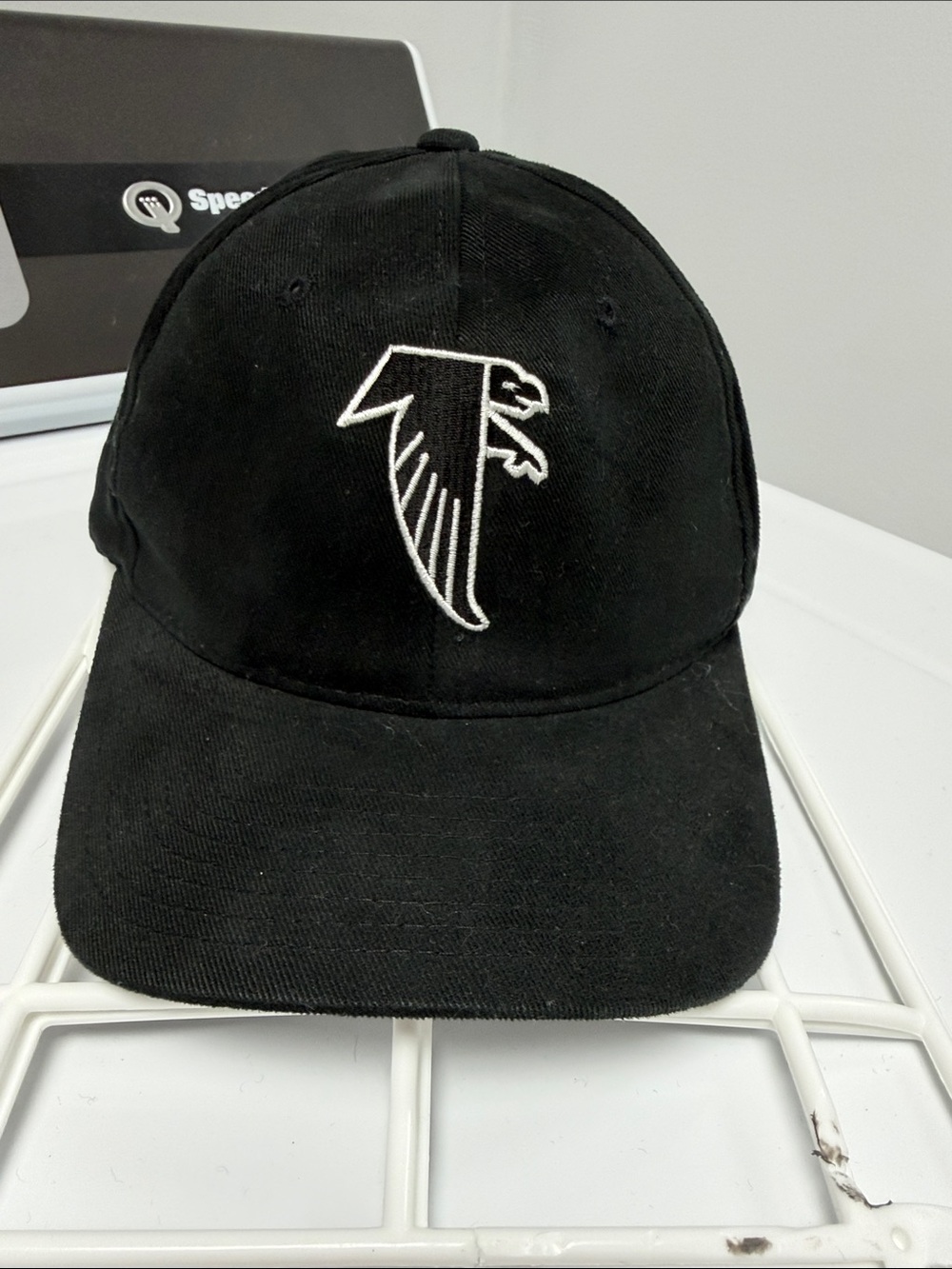STARTER Black Baseball Cap with White Embroidered Atlanta Falcon’s Logo